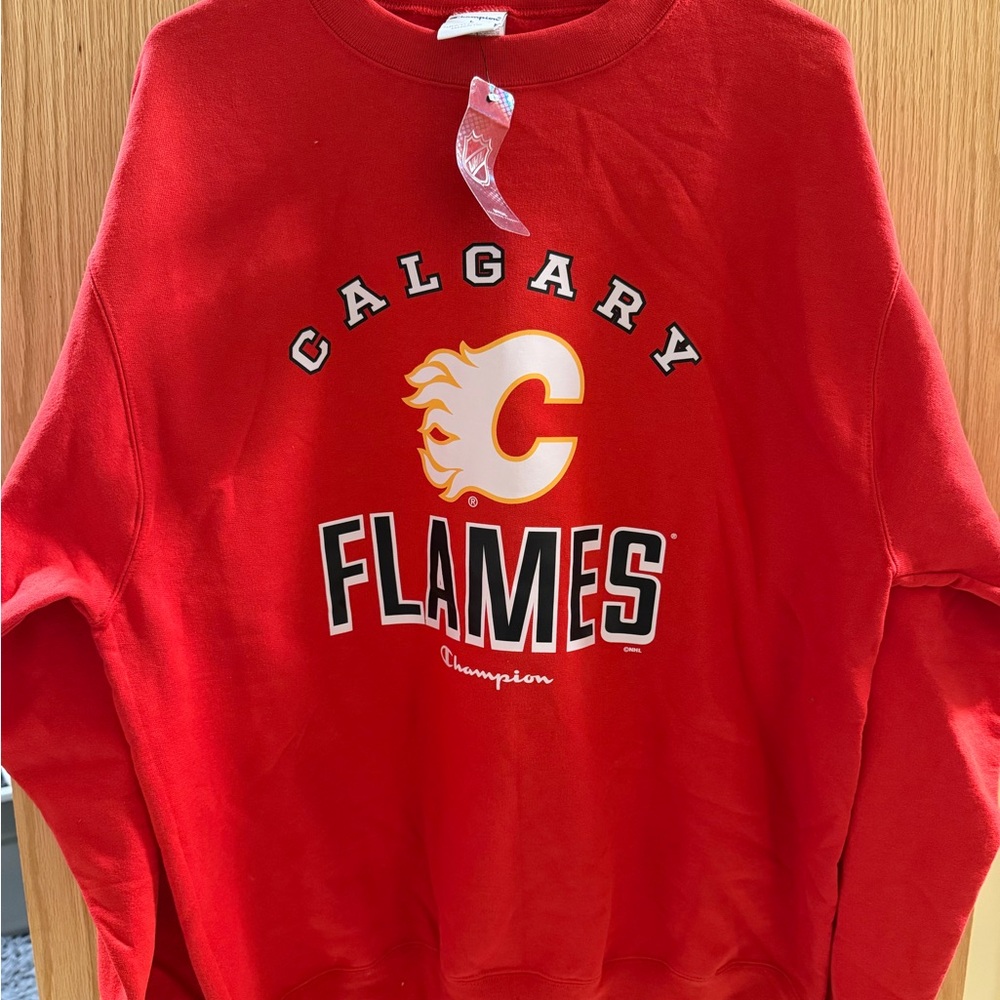 NHL Men’s Champion Red Calgary Flames Crewneck